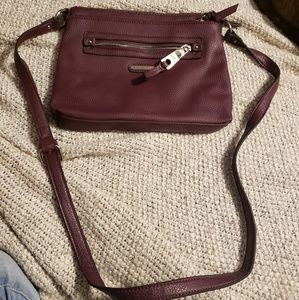 Dana Buchman brown leather satchel purse